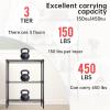 imageBestOffice  6Tier Wire Storage Shelves with Wheels  18x48x77  Chrome  Adjustable Racks  HeavyDuty Metal Shelf Holds Upto 600 lbs  NoTool Assembly  Ideal for Home ampamp Garage ShelvingBlack