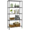 imageBestOffice  6Tier Wire Storage Shelves with Wheels  18x48x77  Chrome  Adjustable Racks  HeavyDuty Metal Shelf Holds Upto 600 lbs  NoTool Assembly  Ideal for Home ampamp Garage ShelvingBlack