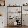 imageBestOffice  6Tier Wire Storage Shelves with Wheels  18x48x77  Chrome  Adjustable Racks  HeavyDuty Metal Shelf Holds Upto 600 lbs  NoTool Assembly  Ideal for Home ampamp Garage ShelvingBlack