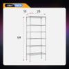 imageBestOffice  6Tier Wire Storage Shelves with Wheels  18x48x77  Chrome  Adjustable Racks  HeavyDuty Metal Shelf Holds Upto 600 lbs  NoTool Assembly  Ideal for Home ampamp Garage ShelvingChrome