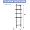 imageBestOffice  6Tier Wire Storage Shelves with Wheels  18x48x77  Chrome  Adjustable Racks  HeavyDuty Metal Shelf Holds Upto 600 lbs  NoTool Assembly  Ideal for Home ampamp Garage ShelvingBlack