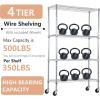 imageBestOffice  6Tier Wire Storage Shelves with Wheels  18x48x77  Chrome  Adjustable Racks  HeavyDuty Metal Shelf Holds Upto 600 lbs  NoTool Assembly  Ideal for Home ampamp Garage ShelvingChrome