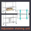 imageBestOffice  6Tier Wire Storage Shelves with Wheels  18x48x77  Chrome  Adjustable Racks  HeavyDuty Metal Shelf Holds Upto 600 lbs  NoTool Assembly  Ideal for Home ampamp Garage ShelvingChrome