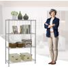 imageBestOffice  6Tier Wire Storage Shelves with Wheels  18x48x77  Chrome  Adjustable Racks  HeavyDuty Metal Shelf Holds Upto 600 lbs  NoTool Assembly  Ideal for Home ampamp Garage ShelvingChrome