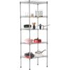 imageBestOffice  6Tier Wire Storage Shelves with Wheels  18x48x77  Chrome  Adjustable Racks  HeavyDuty Metal Shelf Holds Upto 600 lbs  NoTool Assembly  Ideal for Home ampamp Garage ShelvingChrome