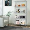 imageBestOffice  6Tier Wire Storage Shelves with Wheels  18x48x77  Chrome  Adjustable Racks  HeavyDuty Metal Shelf Holds Upto 600 lbs  NoTool Assembly  Ideal for Home ampamp Garage ShelvingChrome