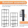 imageBestOffice  6Tier Wire Storage Shelves with Wheels  18x48x77  Chrome  Adjustable Racks  HeavyDuty Metal Shelf Holds Upto 600 lbs  NoTool Assembly  Ideal for Home ampamp Garage ShelvingBlack