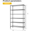imageBestOffice  6Tier Wire Storage Shelves with Wheels  18x48x77  Chrome  Adjustable Racks  HeavyDuty Metal Shelf Holds Upto 600 lbs  NoTool Assembly  Ideal for Home ampamp Garage ShelvingBlack