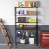 imageBestOffice  6Tier Wire Storage Shelves with Wheels  18x48x77  Chrome  Adjustable Racks  HeavyDuty Metal Shelf Holds Upto 600 lbs  NoTool Assembly  Ideal for Home ampamp Garage ShelvingBlack