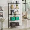 imageBestOffice  6Tier Wire Storage Shelves with Wheels  18x48x77  Chrome  Adjustable Racks  HeavyDuty Metal Shelf Holds Upto 600 lbs  NoTool Assembly  Ideal for Home ampamp Garage ShelvingBlack