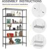 imageBestOffice  6Tier Wire Storage Shelves with Wheels  18x48x77  Chrome  Adjustable Racks  HeavyDuty Metal Shelf Holds Upto 600 lbs  NoTool Assembly  Ideal for Home ampamp Garage ShelvingBlack