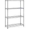 imageBestOffice  6Tier Wire Storage Shelves with Wheels  18x48x77  Chrome  Adjustable Racks  HeavyDuty Metal Shelf Holds Upto 600 lbs  NoTool Assembly  Ideal for Home ampamp Garage ShelvingChrome