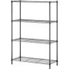 imageBestOffice  6Tier Wire Storage Shelves with Wheels  18x48x77  Chrome  Adjustable Racks  HeavyDuty Metal Shelf Holds Upto 600 lbs  NoTool Assembly  Ideal for Home ampamp Garage ShelvingBlack