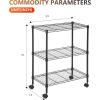 imageBestOffice  6Tier Wire Storage Shelves with Wheels  18x48x77  Chrome  Adjustable Racks  HeavyDuty Metal Shelf Holds Upto 600 lbs  NoTool Assembly  Ideal for Home ampamp Garage ShelvingBlack