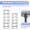 imageBestOffice  6Tier Wire Storage Shelves with Wheels  18x48x77  Chrome  Adjustable Racks  HeavyDuty Metal Shelf Holds Upto 600 lbs  NoTool Assembly  Ideal for Home ampamp Garage ShelvingBlack