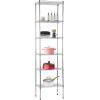 imageBestOffice  6Tier Wire Storage Shelves with Wheels  18x48x77  Chrome  Adjustable Racks  HeavyDuty Metal Shelf Holds Upto 600 lbs  NoTool Assembly  Ideal for Home ampamp Garage ShelvingChrome