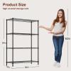 imageBestOffice  6Tier Wire Storage Shelves with Wheels  18x48x77  Chrome  Adjustable Racks  HeavyDuty Metal Shelf Holds Upto 600 lbs  NoTool Assembly  Ideal for Home ampamp Garage ShelvingBlack