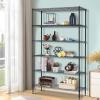 imageBestOffice  6Tier Wire Storage Shelves with Wheels  18x48x77  Chrome  Adjustable Racks  HeavyDuty Metal Shelf Holds Upto 600 lbs  NoTool Assembly  Ideal for Home ampamp Garage ShelvingBlack