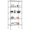 imageBestOffice  6Tier Wire Storage Shelves with Wheels  18x48x77  Chrome  Adjustable Racks  HeavyDuty Metal Shelf Holds Upto 600 lbs  NoTool Assembly  Ideal for Home ampamp Garage ShelvingChrome