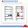 imageBestOffice  6Tier Wire Storage Shelves with Wheels  18x48x77  Chrome  Adjustable Racks  HeavyDuty Metal Shelf Holds Upto 600 lbs  NoTool Assembly  Ideal for Home ampamp Garage ShelvingBlack