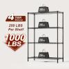 imageBestOffice  6Tier Wire Storage Shelves with Wheels  18x48x77  Chrome  Adjustable Racks  HeavyDuty Metal Shelf Holds Upto 600 lbs  NoTool Assembly  Ideal for Home ampamp Garage ShelvingBlack
