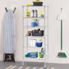 imageBestOffice  6Tier Wire Storage Shelves with Wheels  18x48x77  Chrome  Adjustable Racks  HeavyDuty Metal Shelf Holds Upto 600 lbs  NoTool Assembly  Ideal for Home ampamp Garage ShelvingChrome