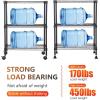 imageBestOffice  6Tier Wire Storage Shelves with Wheels  18x48x77  Chrome  Adjustable Racks  HeavyDuty Metal Shelf Holds Upto 600 lbs  NoTool Assembly  Ideal for Home ampamp Garage ShelvingBlack