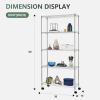 imageBestOffice  6Tier Wire Storage Shelves with Wheels  18x48x77  Chrome  Adjustable Racks  HeavyDuty Metal Shelf Holds Upto 600 lbs  NoTool Assembly  Ideal for Home ampamp Garage ShelvingChrome