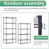imageBestOffice  6Tier Wire Storage Shelves with Wheels  18x48x77  Chrome  Adjustable Racks  HeavyDuty Metal Shelf Holds Upto 600 lbs  NoTool Assembly  Ideal for Home ampamp Garage ShelvingBlack