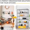 imageBestOffice  6Tier Wire Storage Shelves with Wheels  18x48x77  Chrome  Adjustable Racks  HeavyDuty Metal Shelf Holds Upto 600 lbs  NoTool Assembly  Ideal for Home ampamp Garage ShelvingBlack