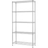 imageBestOffice  6Tier Wire Storage Shelves with Wheels  18x48x77  Chrome  Adjustable Racks  HeavyDuty Metal Shelf Holds Upto 600 lbs  NoTool Assembly  Ideal for Home ampamp Garage ShelvingChrome