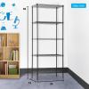 imageBestOffice  6Tier Wire Storage Shelves with Wheels  18x48x77  Chrome  Adjustable Racks  HeavyDuty Metal Shelf Holds Upto 600 lbs  NoTool Assembly  Ideal for Home ampamp Garage ShelvingBlack