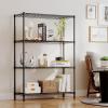 imageBestOffice  6Tier Wire Storage Shelves with Wheels  18x48x77  Chrome  Adjustable Racks  HeavyDuty Metal Shelf Holds Upto 600 lbs  NoTool Assembly  Ideal for Home ampamp Garage ShelvingBlack