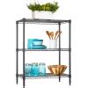 imageBestOffice  6Tier Wire Storage Shelves with Wheels  18x48x77  Chrome  Adjustable Racks  HeavyDuty Metal Shelf Holds Upto 600 lbs  NoTool Assembly  Ideal for Home ampamp Garage ShelvingBlack