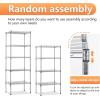 imageBestOffice  6Tier Wire Storage Shelves with Wheels  18x48x77  Chrome  Adjustable Racks  HeavyDuty Metal Shelf Holds Upto 600 lbs  NoTool Assembly  Ideal for Home ampamp Garage ShelvingChrome