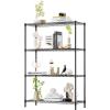 imageBestOffice  6Tier Wire Storage Shelves with Wheels  18x48x77  Chrome  Adjustable Racks  HeavyDuty Metal Shelf Holds Upto 600 lbs  NoTool Assembly  Ideal for Home ampamp Garage ShelvingBlack