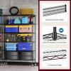imageBestOffice  6Tier Wire Storage Shelves with Wheels  18x48x77  Chrome  Adjustable Racks  HeavyDuty Metal Shelf Holds Upto 600 lbs  NoTool Assembly  Ideal for Home ampamp Garage ShelvingBlack