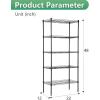 imageBestOffice  6Tier Wire Storage Shelves with Wheels  18x48x77  Chrome  Adjustable Racks  HeavyDuty Metal Shelf Holds Upto 600 lbs  NoTool Assembly  Ideal for Home ampamp Garage ShelvingBlack