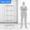 imageBestOffice  6Tier Wire Storage Shelves with Wheels  18x48x77  Chrome  Adjustable Racks  HeavyDuty Metal Shelf Holds Upto 600 lbs  NoTool Assembly  Ideal for Home ampamp Garage ShelvingChrome
