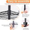 imageBestOffice  6Tier Wire Storage Shelves with Wheels  18x48x77  Chrome  Adjustable Racks  HeavyDuty Metal Shelf Holds Upto 600 lbs  NoTool Assembly  Ideal for Home ampamp Garage ShelvingBlack