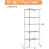 imageBestOffice  6Tier Wire Storage Shelves with Wheels  18x48x77  Chrome  Adjustable Racks  HeavyDuty Metal Shelf Holds Upto 600 lbs  NoTool Assembly  Ideal for Home ampamp Garage ShelvingChrome