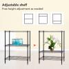 imageBestOffice  6Tier Wire Storage Shelves with Wheels  18x48x77  Chrome  Adjustable Racks  HeavyDuty Metal Shelf Holds Upto 600 lbs  NoTool Assembly  Ideal for Home ampamp Garage ShelvingBlack