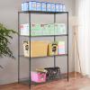imageBestOffice 4Tier Wire Shelving Unit Steel Large Metal Shelf Organizer Garage Storage Shelves Heavy Duty NSF Certified Commercial Grade Height Adjustable Metal Rack 4000 LBS Capacity BlackBlack