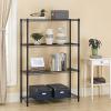 imageBestOffice Adjustable Wire Shelving Storage Shelves Heavy Duty Shelving Unit for Small Places Kitchen Garage Chrome 361454Black