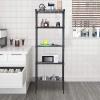 imageBestOffice Adjustable Wire Shelving Storage Shelves Heavy Duty Shelving Unit for Small Places Kitchen Garage Chrome 361454Black