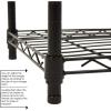 imageBestOffice Adjustable Wire Shelving Storage Shelves Heavy Duty Shelving Unit for Small Places Kitchen Garage Chrome 361454Black