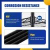 imageBestOffice Adjustable Wire Shelving Storage Shelves Heavy Duty Shelving Unit for Small Places Kitchen Garage Chrome 361454Black