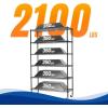 imageBestOffice Adjustable Wire Shelving Storage Shelves Heavy Duty Shelving Unit for Small Places Kitchen Garage Chrome 361454Black