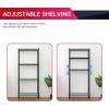 imageBestOffice Adjustable Wire Shelving Storage Shelves Heavy Duty Shelving Unit for Small Places Kitchen Garage Chrome 361454Black
