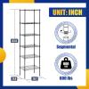 imageBestOffice Adjustable Wire Shelving Storage Shelves Heavy Duty Shelving Unit for Small Places Kitchen Garage Chrome 361454Black